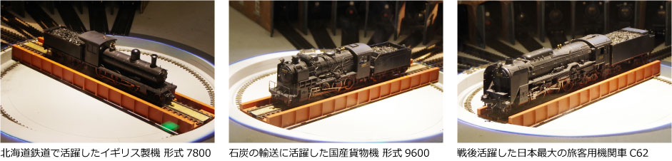 鉄道展示室の蒸気機関車模型