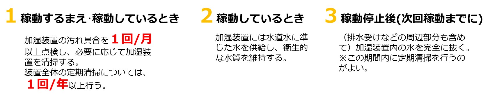 加湿装置の衛生管理について