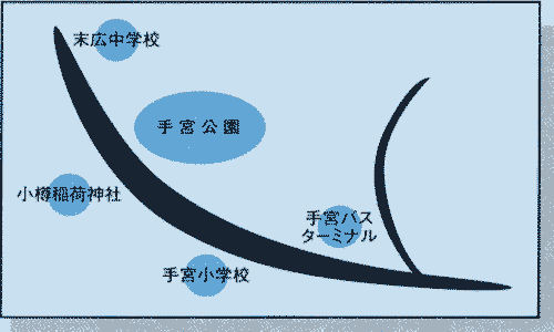 励ましの坂の地図