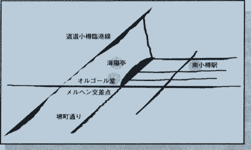 三本木急坂の地図