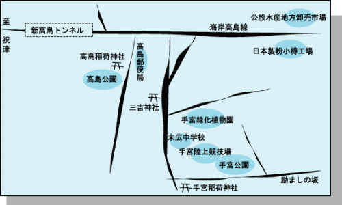 稲荷坂の地図 稲荷坂の地図