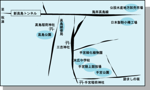 稲荷坂の地図