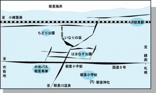 いなりの坂の地図