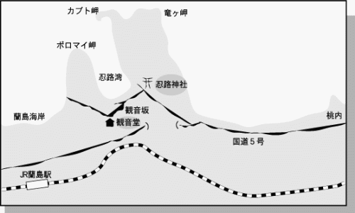 観音坂の地図