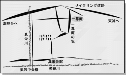 一尊庵の坂の地図