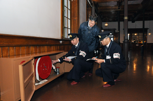 文化財施設の消防立ち入り検査