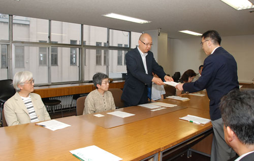 後志平和フォーラム小樽連絡協議会の申し入れ