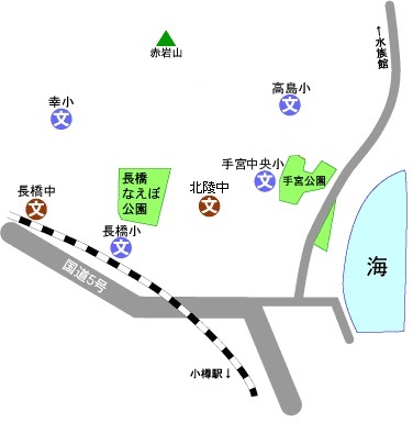 手宮地区の地図