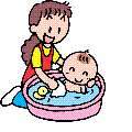 赤ちゃんのお風呂イメージイラスト