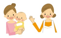 保健師がお母さんと赤ちゃんを訪問 保健師がお母さんと赤ちゃんを訪問