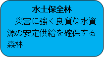 水土保全林 災害に強く良質な水資源の安定供給を確保する森林