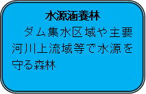 水源涵養林 ダム集水区域や主要河川上流域等で水源を守る森林