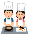 料理教室のイラスト 料理をしている人のイラスト