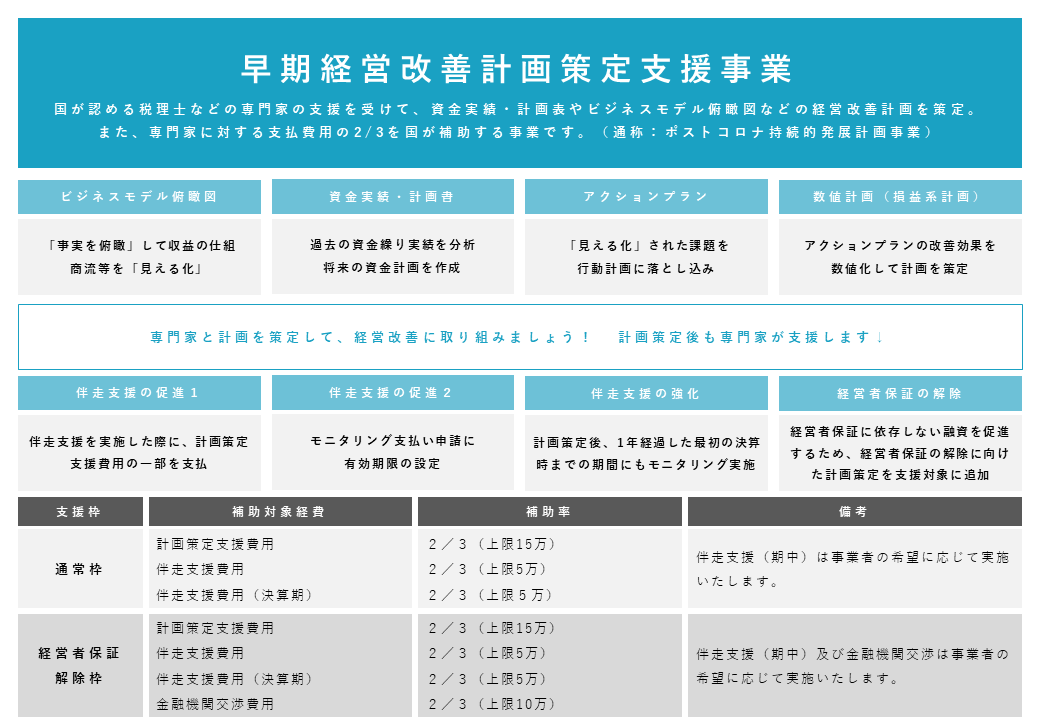 早期経営改善計画策定支援