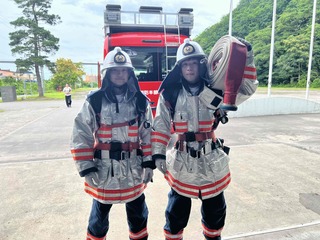 防火衣着装の写真