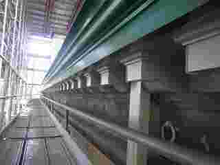 32 竪樋の再取付状況