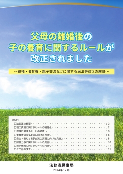 父母の離婚後の 子の養育に関するルールが 改正されました