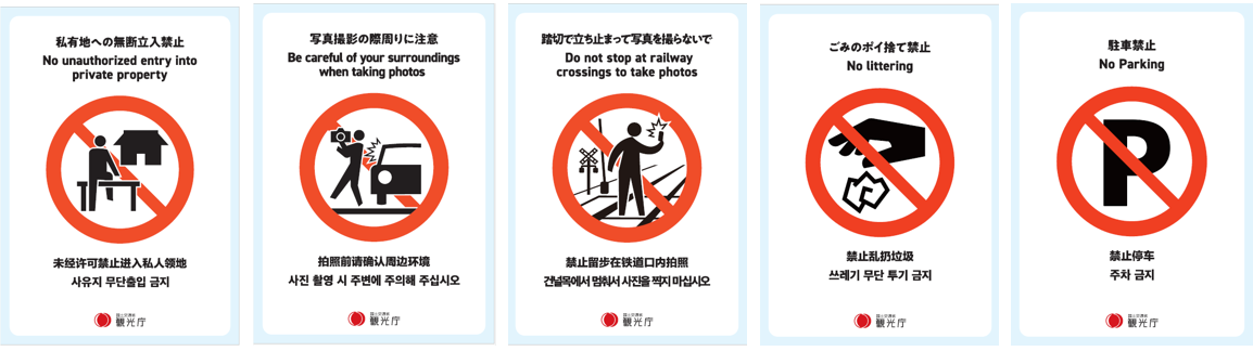 観光ピクトグラムを活用したポスター